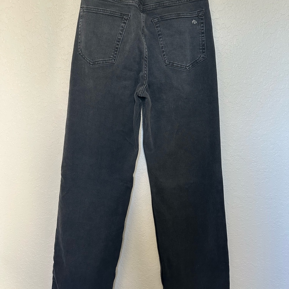 Rag & Bone Shannon Ultra Stretch High Rise Straight Jeans - Washed Black 24 - Picture 2 of 9